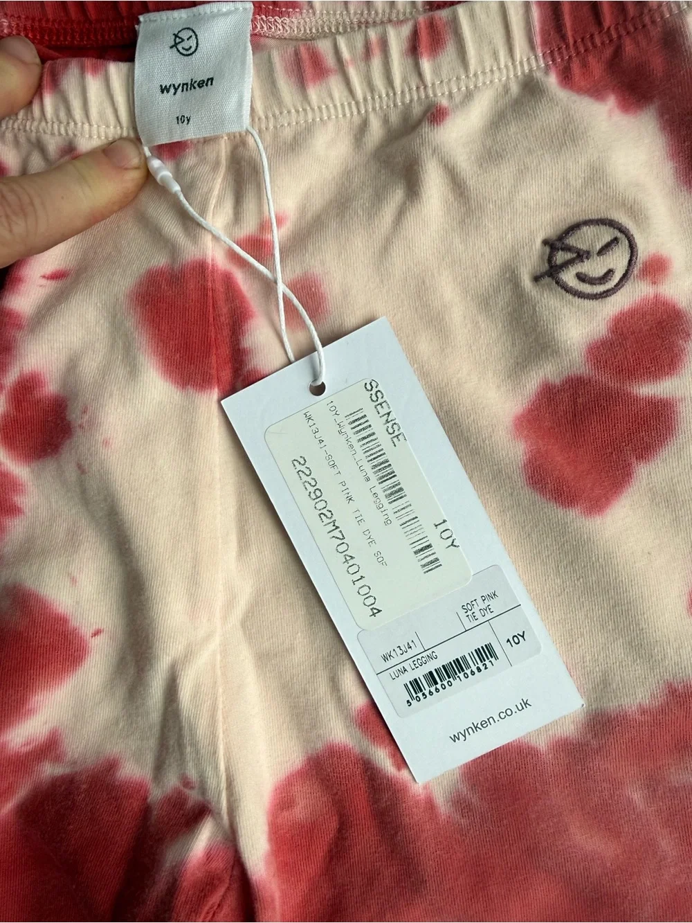 Wynken Luna Legging Girls 10Y NWT Soft Pink Tie Dye Kids Leggings Cotton Stretch - Picture 2 of 2